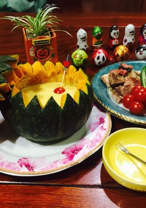 丸ごとかぼちゃのチーズフォンデュ☆-レシピのメイン写真