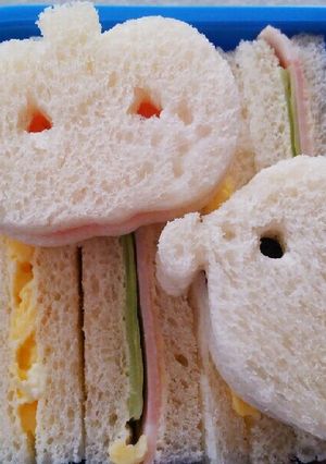 ハロウィン☆おばけサンドイッチ-レシピのメイン写真
