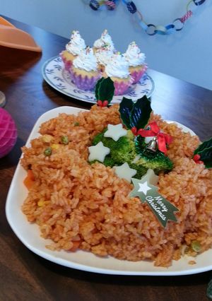 炊飯器deクリスマスリースチキンピラフ-レシピのメイン写真