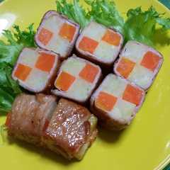 รูปของ 野菜肉巻き　さつまいも
