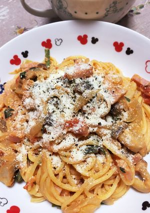 豆乳トマトパスタ♡-レシピのメイン写真