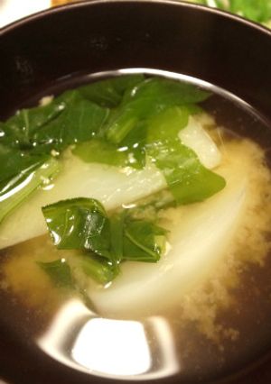 カフェ・ランチを再現！季節の蕪のみそ汁-レシピのメイン写真