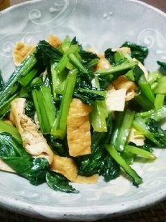 小松菜と油揚げの炒め物-レシピのメイン写真
