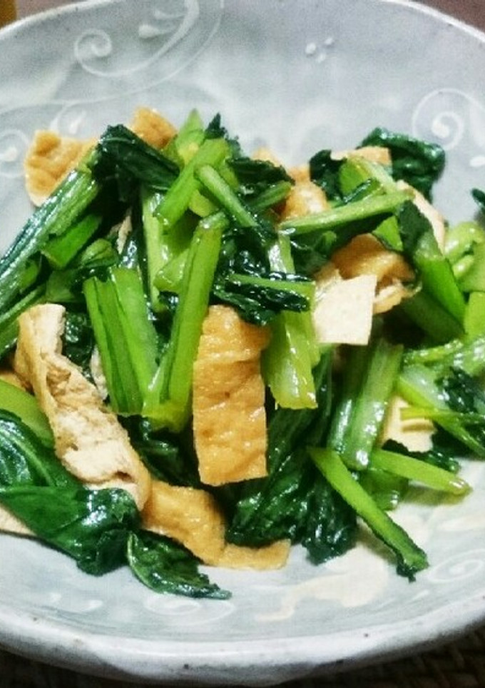 小松菜と油揚げの炒め物-レシピのメイン写真