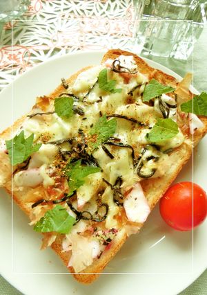 キャベ＆白菜軸　ｼｬｷｼｬｷ和トースト-レシピのメイン写真