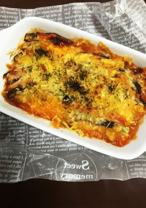 ワインのお供に、なすのミルフィーユ焼き-レシピのメイン写真
