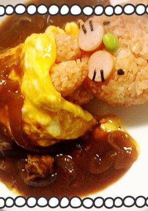 きよらの卵CM風猫ちゃんオムライス☆-レシピのメイン写真