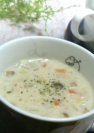 ツナ缶でお手軽クラムチャウダー風スープ-レシピのメイン写真