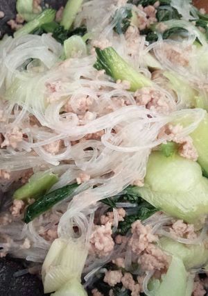 挽き肉と青梗菜と春雨の八宝菜-レシピのメイン写真