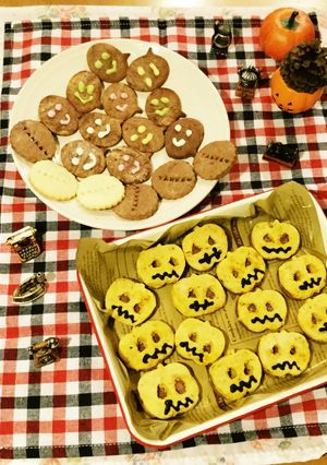 ハロウィン☆カボチャ&オバケクッキー-レシピのメイン写真