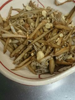 ごぼうとえのきの甘辛揚げ玉和え!-レシピのメイン写真