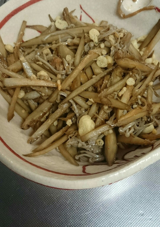 ごぼうとえのきの甘辛揚げ玉和え！-レシピのメイン写真