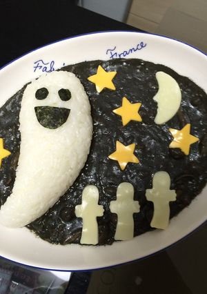 真っ黒！？ハロウィンのおばけ黒カレー-レシピのメイン写真