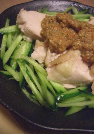 レンジで簡単！鶏むね肉の棒棒鶏-レシピのメイン写真