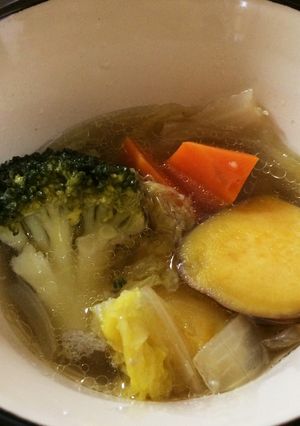 豚の煮汁で濃厚野菜スープ-レシピのメイン写真