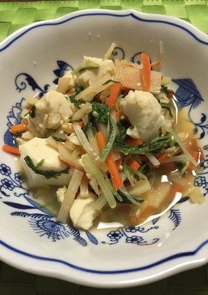 豆腐と水菜温野菜-レシピのメイン写真