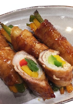 カラフルピーマンの豚バラ巻き-レシピのメイン写真
