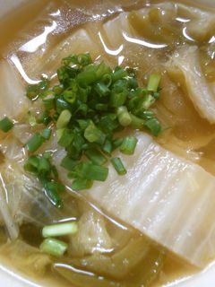簡単! 白菜とチンゲン菜の中華スープ♪-レシピのメイン写真