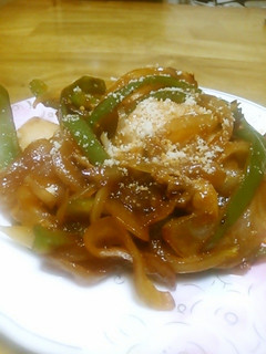 鶏肉とピーマン、たまねぎのケチャップ炒め-レシピのメイン写真
