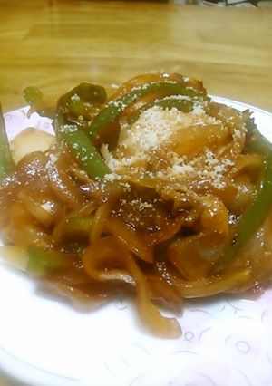 鶏肉とピーマン、たまねぎのケチャップ炒め-レシピのメイン写真