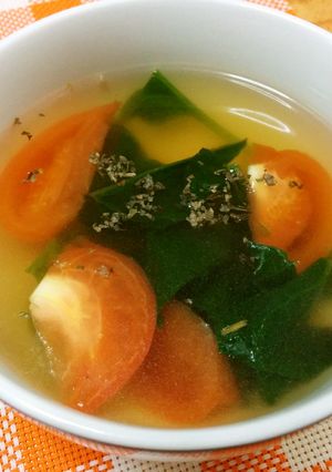 時短！トマトのさっぱりコンソメスープ-レシピのメイン写真