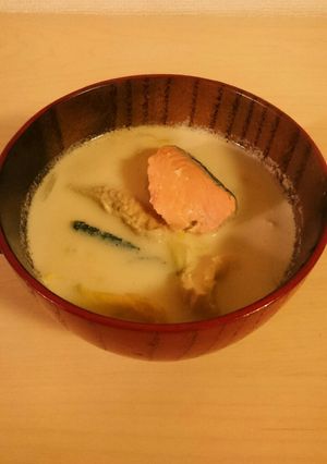 風邪っぴきさんへ第2弾♡鮭のミルクスープ-レシピのメイン写真