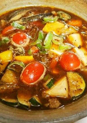 彩り野菜の土鍋味噌麻婆-レシピのメイン写真