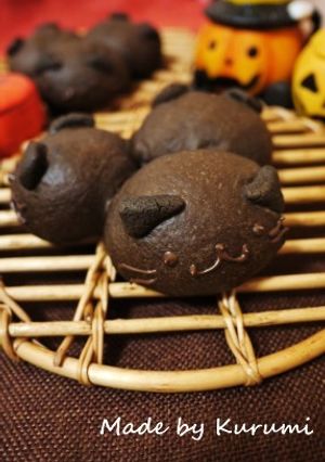 3匹の黒ねこパン-レシピのメイン写真
