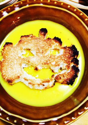 かぼちゃスープ かぼちゃトーストのせ-レシピのメイン写真