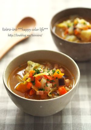 野菜が主役★食べるミネストローネ-レシピのメイン写真