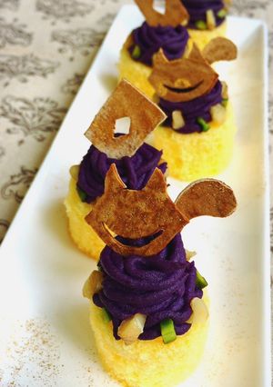 チェシャ猫の紫芋ミニケーキ.*・゚-レシピのメイン写真
