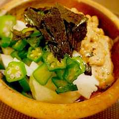 A picture of おくら山芋納豆のねばねば爆弾♡.