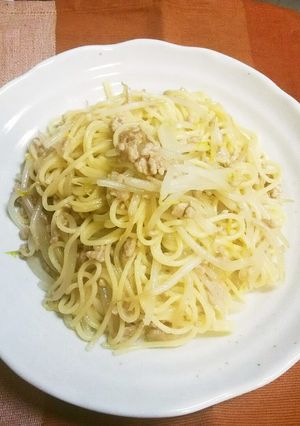 簡単♪もやしとひき肉でワンポットパスタ♪-レシピのメイン写真