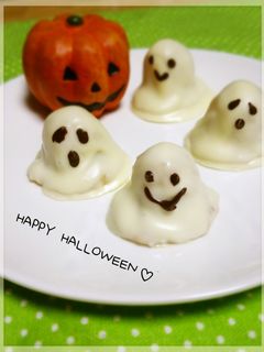 ハロウィン♡スイートポテトのチョコおばけ-レシピのメイン写真