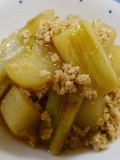 大根と長ネギのそぼろ煮-レシピのメイン写真