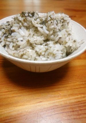 材料二つ！のりとじゃこの炊き込みご飯-レシピのメイン写真