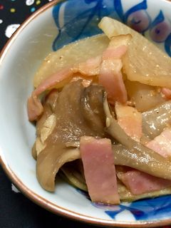 時短!大根・ベーコン・舞茸のオイマヨ和え-レシピのメイン写真