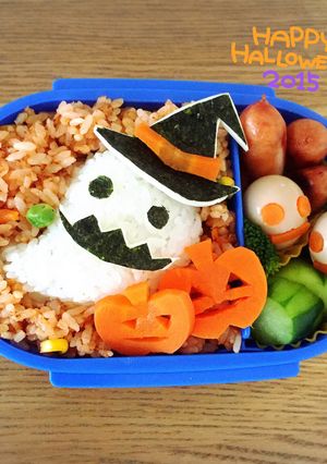 ハロウィンおばけ弁当-レシピのメイン写真