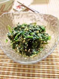 チアシード入り☆ほうれん草の胡麻和え-レシピのメイン写真