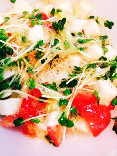 長いもとトマトのねばねばサラダ-レシピのメイン写真