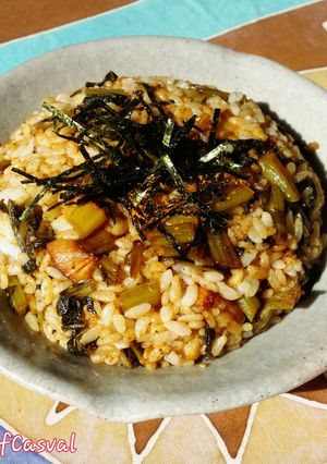 低カロリー♪お麩と野沢菜のチャーハン-レシピのメイン写真