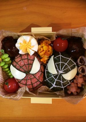 スパイダーマン★キャラ弁-レシピのメイン写真