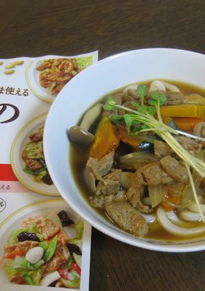 大豆のお肉と野菜のカレーうどん-レシピのメイン写真