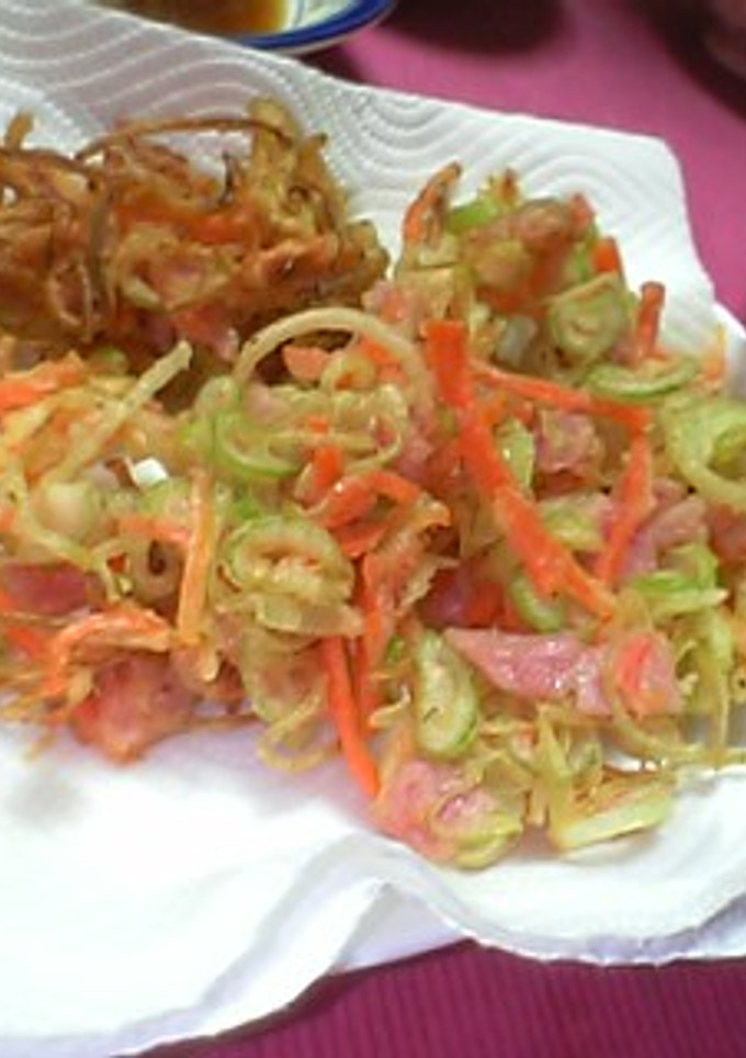 ヤバイ☆長ねぎのかき揚げ∩(ﾟ∀ﾟ∩)-レシピのメイン写真