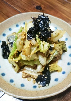 簡単!レタスと海苔のサッと炒め☆大量消費-レシピのメイン写真