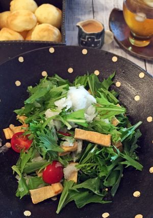 水菜とお揚げのサラダ　☆☆☆-レシピのメイン写真