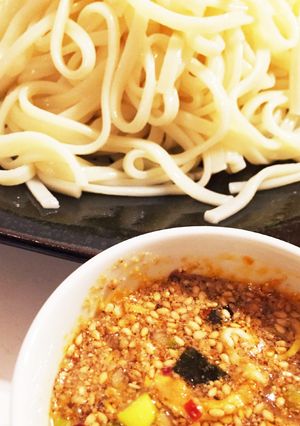 具沢山手作り辣油で冷やし坦々うどん-レシピのメイン写真