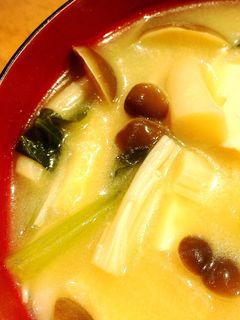 きのこたっぷり味噌汁♪-レシピのメイン写真