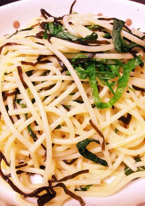 ボールで混ぜるだけ☆塩昆布と大葉のパスタ-レシピのメイン写真