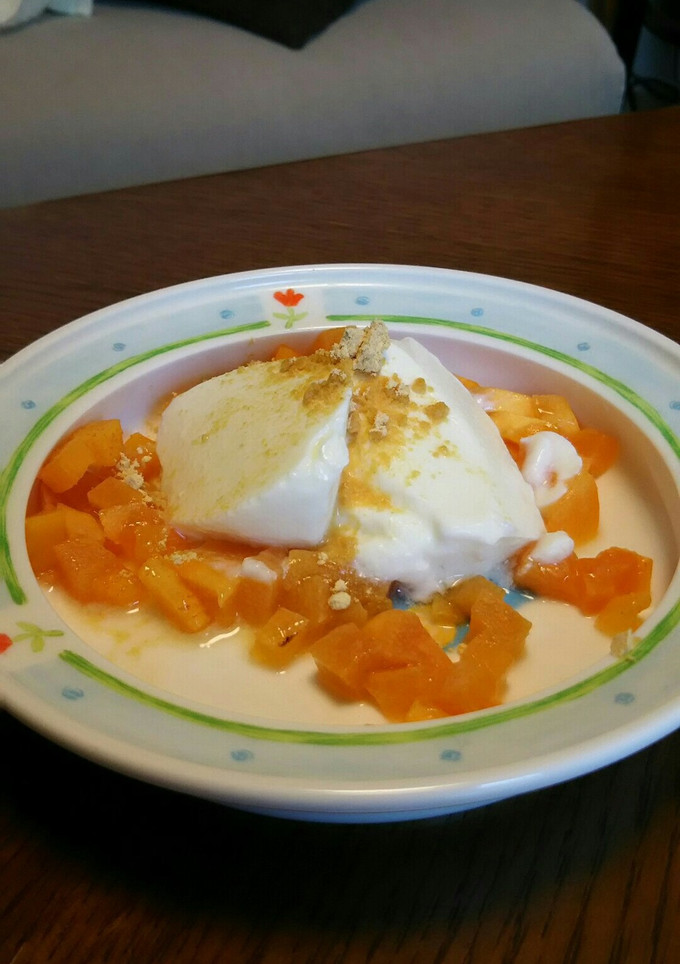 離乳食後期～柿のヨーグルト和え-レシピのメイン写真